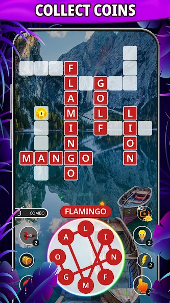 Word connect: word search game [МОД: Много монет, Открытые уровни и Мега MOD] Screenshot 2