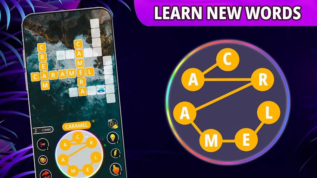 Word connect: word search game [МОД: Много монет, Открытые уровни и Мега MOD] Screenshot 5