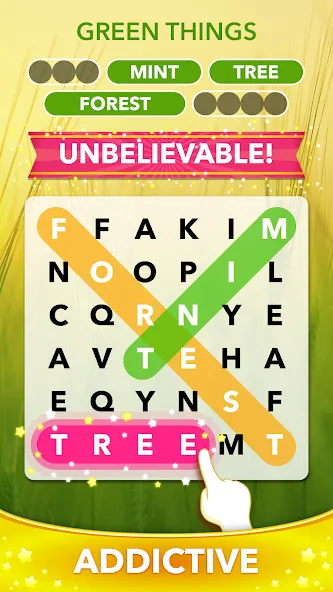 Word Heaps Search - Word Games (Ворд Хипс Срч) [МОД: Меню, Бесконечные монеты и Открытые уровни] Screenshot 2