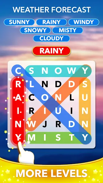 Word Heaps Search - Word Games (Ворд Хипс Срч) [МОД: Меню, Бесконечные монеты и Открытые уровни] Screenshot 5