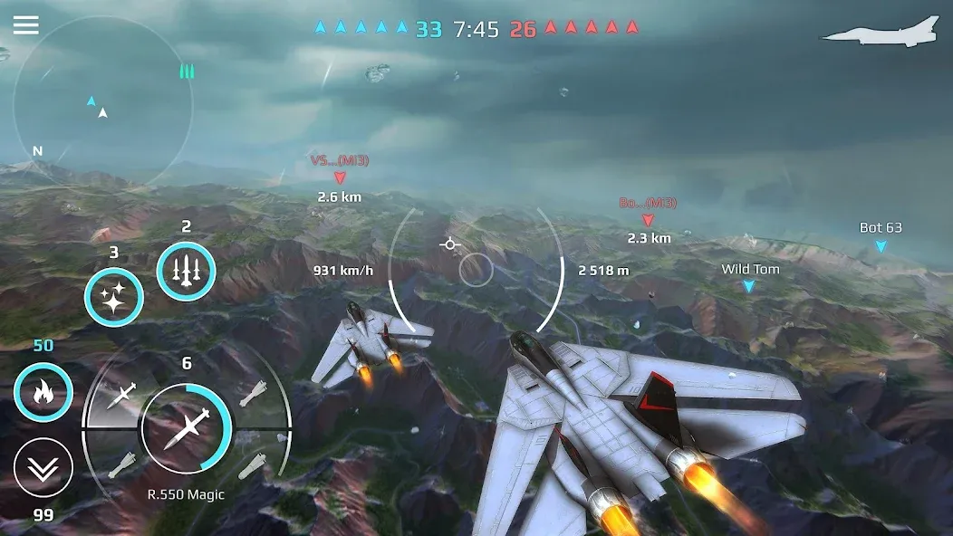 Sky Combat: War Planes Online (Скай Комбат) [МОД: Все открыто, Дополнительные деньги и Меню MOD] Screenshot 4