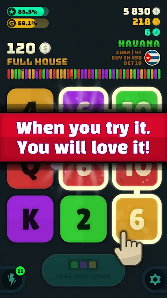 Merge Poker (Мердж Покер) [МОД: Деньги, Монеты и Меню MOD] Screenshot 2
