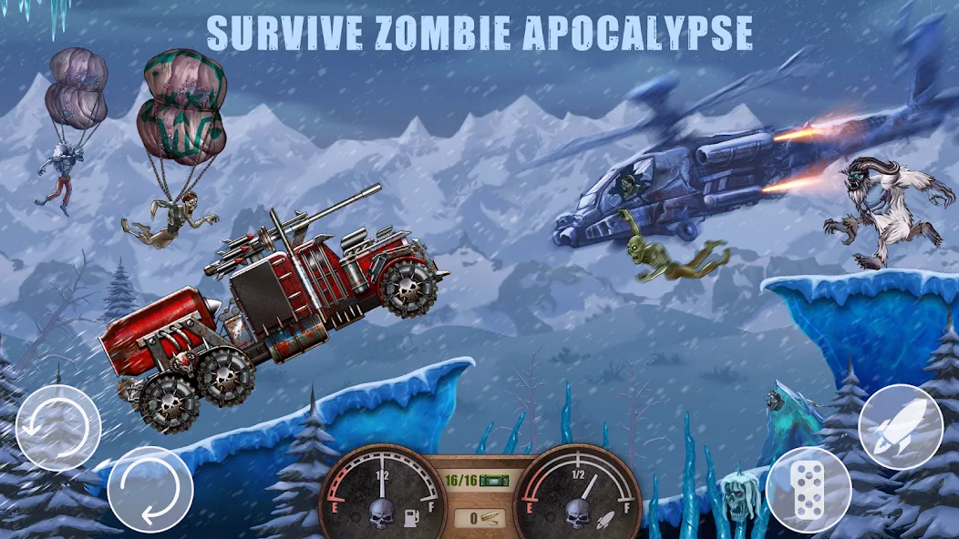 Zombie Hill Racing: Earn Climb (Зомби Хилл Рейсинг) [МОД: Много монет, Открытые уровни и Мега MOD] Screenshot 2
