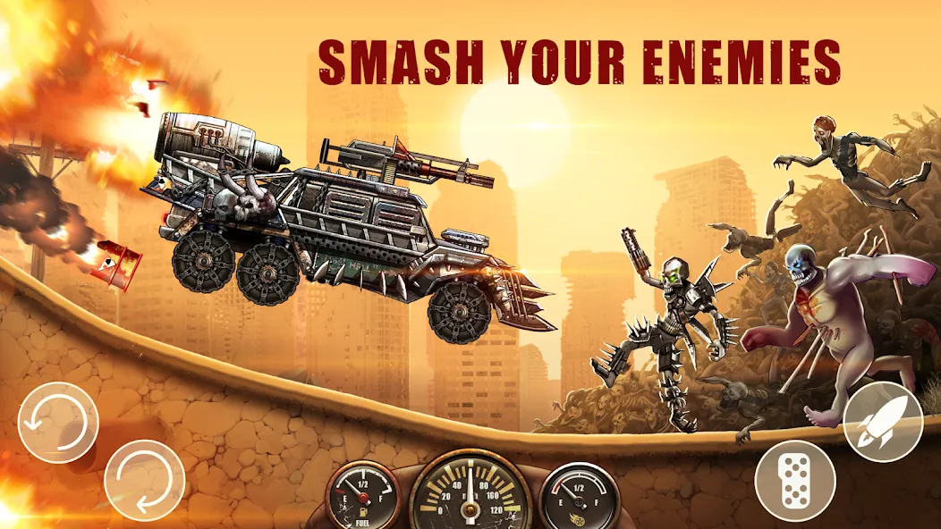 Zombie Hill Racing: Earn Climb (Зомби Хилл Рейсинг) [МОД: Много монет, Открытые уровни и Мега MOD] Screenshot 3