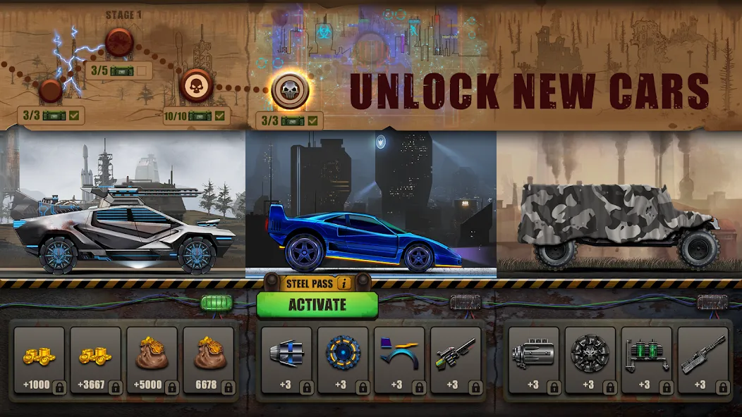 Zombie Hill Racing: Earn Climb (Зомби Хилл Рейсинг) [МОД: Много монет, Открытые уровни и Мега MOD] Screenshot 5