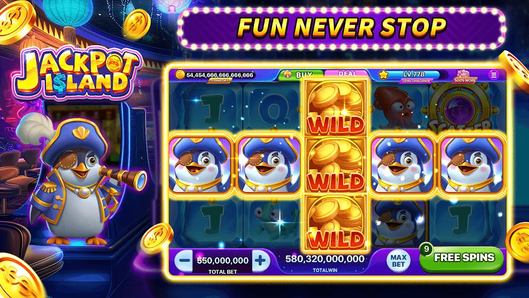 Jackpot Island - Slots Machine (Джекпот Айленд) [МОД: Деньги, Монеты и Меню MOD] Screenshot 4