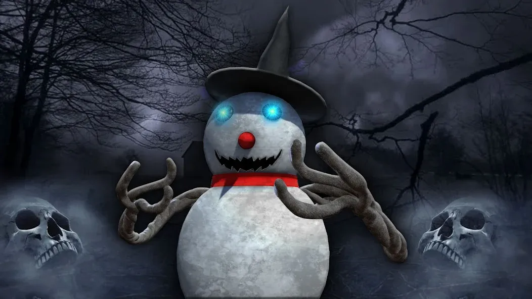 Evil Scary Snowman  Games 3d (Ивил Скари Сноумэн Геймс 3д) [МОД: Меню, Бесконечные монеты и Открытые уровни] Screenshot 1