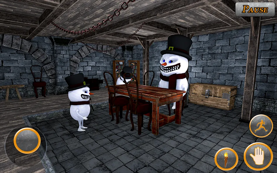 Evil Scary Snowman  Games 3d (Ивил Скари Сноумэн Геймс 3д) [МОД: Меню, Бесконечные монеты и Открытые уровни] Screenshot 4