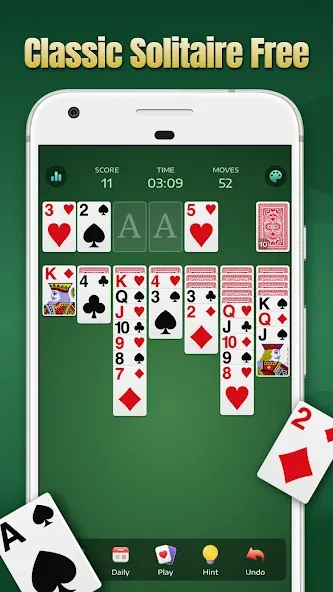 Solitaire - Classic Card Games [МОД: Много монет, Открытые уровни и Мега MOD] Screenshot 1