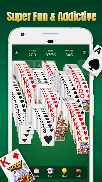 Solitaire - Classic Card Games [МОД: Много монет, Открытые уровни и Мега MOD] Screenshot 2