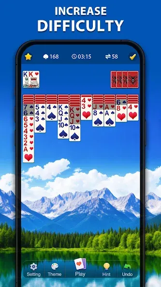 Spider Solitaire Classic [МОД: Много монет, Открытые уровни и Мега MOD] Screenshot 3