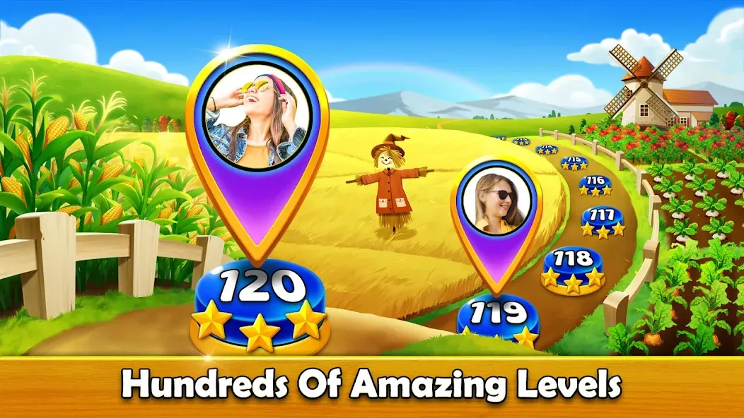 Solitaire Tripeaks - Farm Trip (Фарм Джорни) [МОД: Деньги, Монеты и Меню MOD] Screenshot 3