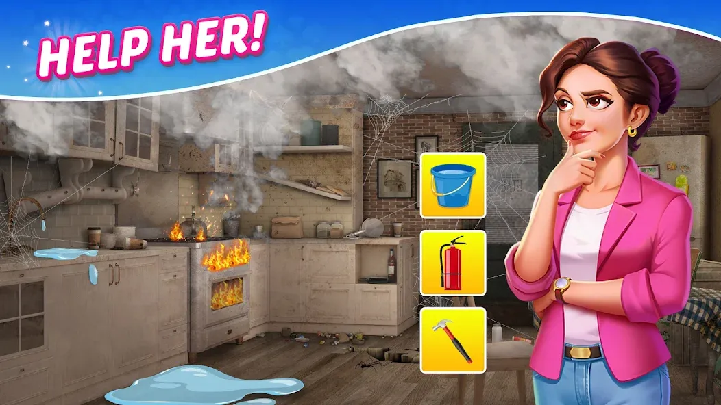 Solitaire Dream Decor (Дрим Декор) [МОД: Меню, Бесконечные монеты и Открытые уровни] Screenshot 1