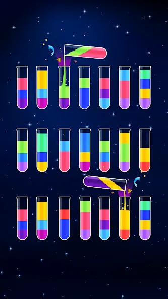 Water Sort Puzzle - Color Game (Уотер Сорт Пазл) [МОД: Бесконечные деньги, Монеты и Мега MOD] Screenshot 3