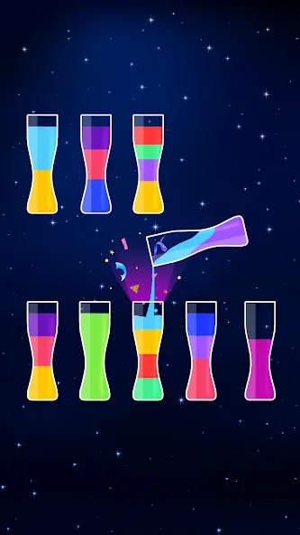 Water Sort Puzzle - Color Game (Уотер Сорт Пазл) [МОД: Бесконечные деньги, Монеты и Мега MOD] Screenshot 4
