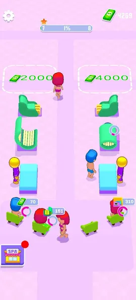 IDLE Spa Salon - 3D Arcade (Айдл Спа Салон) [МОД: Все открыто, Дополнительные деньги и Меню MOD] Screenshot 2