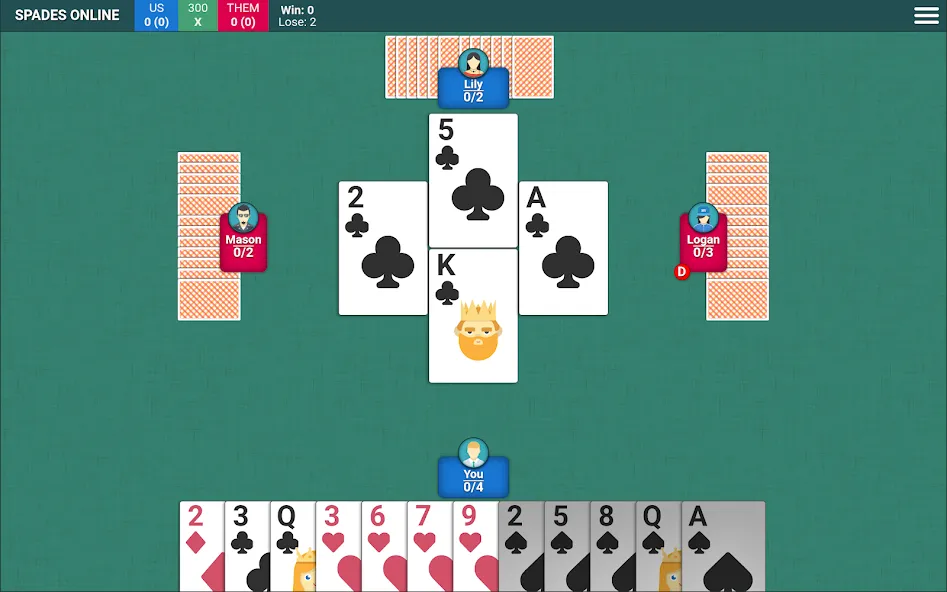Spades Card Game (Спейдс Карточная Игра) [МОД: Бесконечные деньги, Монеты и Мега MOD] Screenshot 5