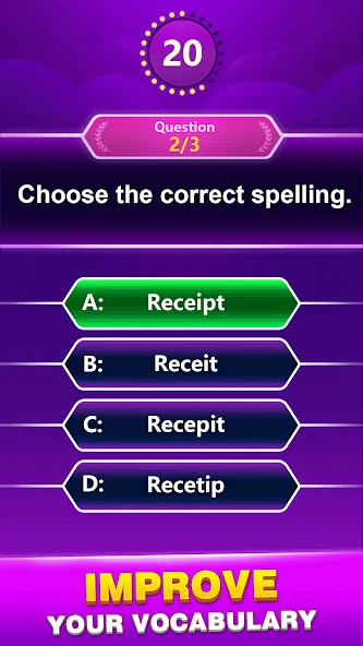 Spelling Quiz - Word Trivia (Спеллинг Квиз) [МОД: Много монет, Открытые уровни и Мега MOD] Screenshot 4