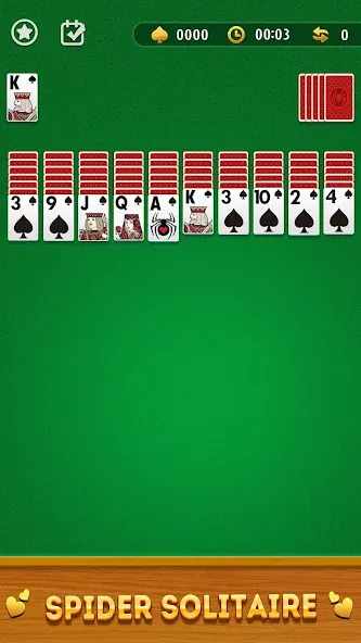 Spider Solitaire Card Game [МОД: Деньги, Монеты и Меню MOD] Screenshot 1