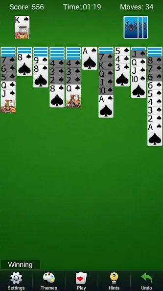 Spider Solitaire - Card Games [МОД: Много денег, Монет и Все открыто] Screenshot 1