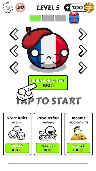 Country Balls Io: Battle Arena (Кантри Болс Ио) [МОД: Деньги, Монеты и Меню MOD] Screenshot 2