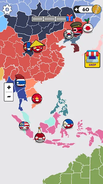 Country Balls: World War (Кантри Болс) [МОД: Бесконечные деньги, Монеты и Мега MOD] Screenshot 2