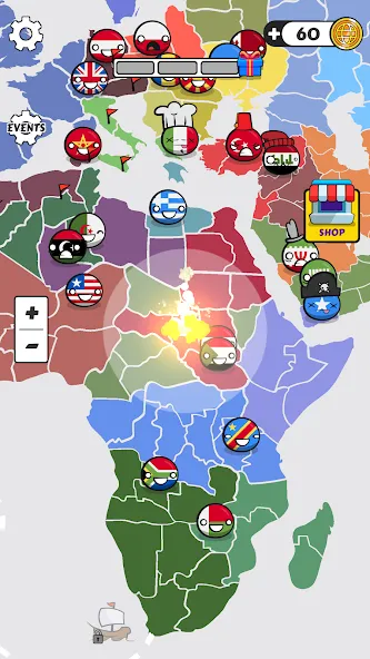 Country Balls: World War (Кантри Болс) [МОД: Бесконечные деньги, Монеты и Мега MOD] Screenshot 4