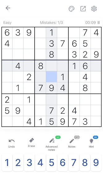 Sudoku — Classic Sudoku Puzzle [MOD: Mega Mod/Меню] - Скриншот 1