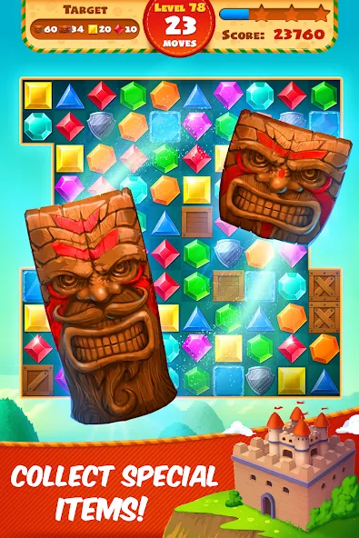 Jewel Empire : Quest & Match 3 [МОД: Много денег, Монет и Все открыто] Screenshot 2
