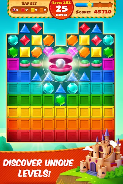 Jewel Empire : Quest & Match 3 [МОД: Много денег, Монет и Все открыто] Screenshot 3
