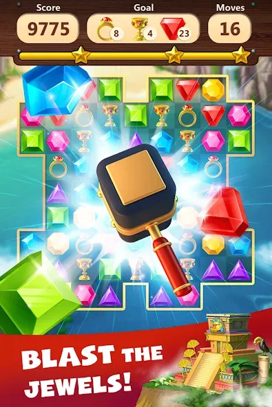 Jewels Planet - Match 3 Puzzle [МОД: Меню, Бесконечные монеты и Открытые уровни] Screenshot 2