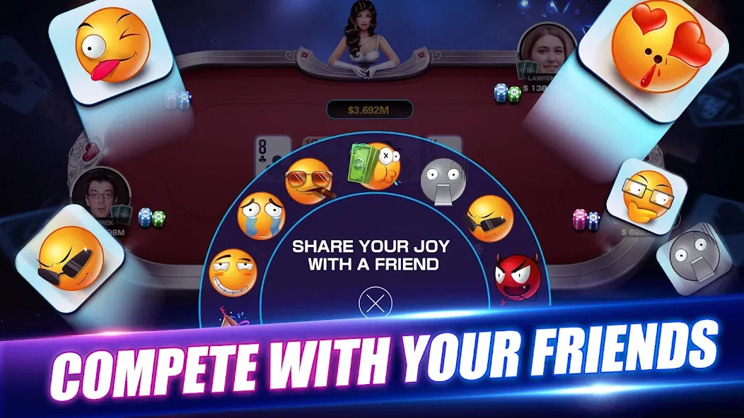 Winning Poker™ - Texas Holdem (Виннинг Покер) [МОД: Деньги, Монеты и Меню MOD] Screenshot 2