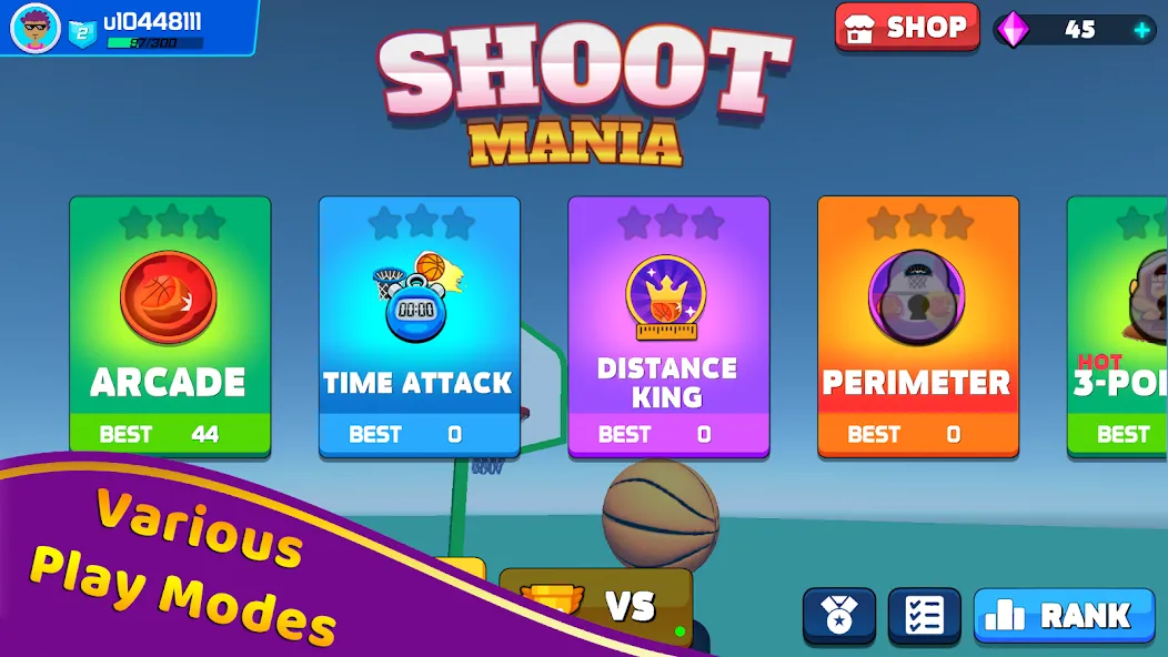 Shoot Challenge Basketball (Шут Челлендж Баскетбол) [МОД: Много монет, Открытые уровни и Мега MOD] Screenshot 2
