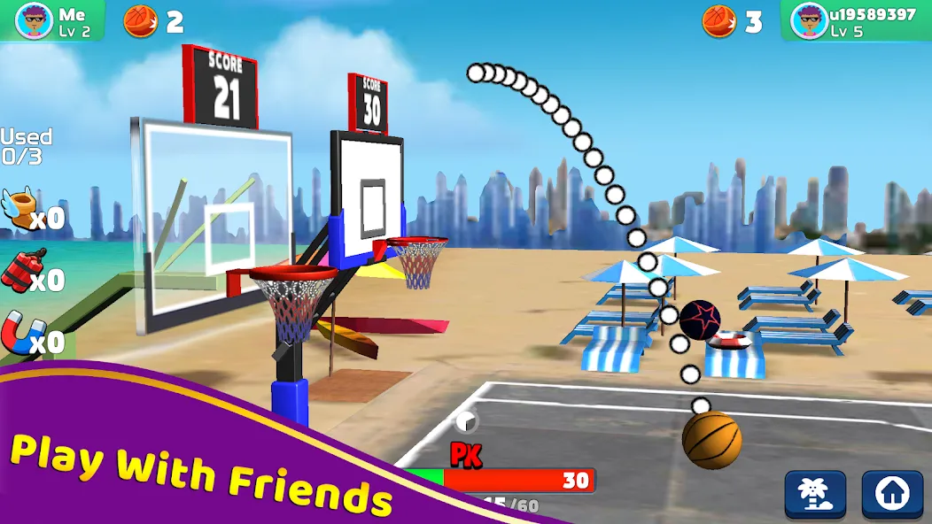 Shoot Challenge Basketball (Шут Челлендж Баскетбол) [МОД: Много монет, Открытые уровни и Мега MOD] Screenshot 5