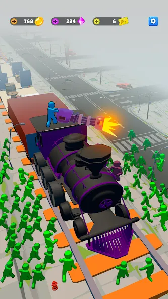 Train Defense: Zombie Game (Трейн Дефенс) [МОД: Бесконечные деньги, Монеты и Мега MOD] Screenshot 1