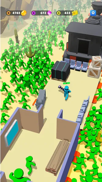 Train Defense: Zombie Game (Трейн Дефенс) [МОД: Бесконечные деньги, Монеты и Мега MOD] Screenshot 2