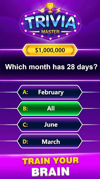 Trivia Master - Word Quiz Game (ТРИВИЯ Мастер) [МОД: Деньги, Монеты и Меню MOD] Screenshot 1