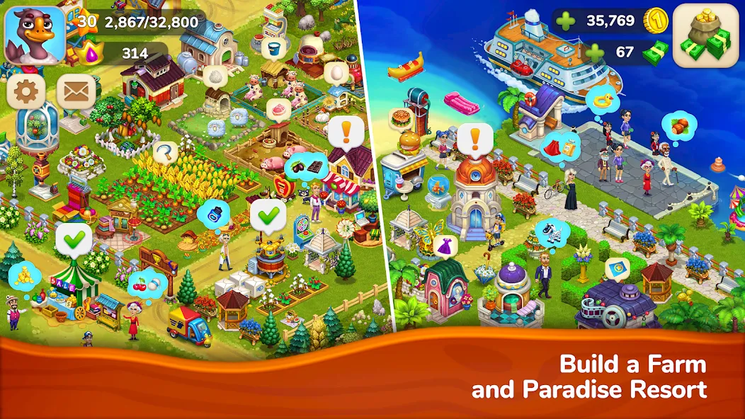 Farmington – Farm game (Фармингтон) [МОД: Много монет, Открытые уровни и Мега MOD] Screenshot 2