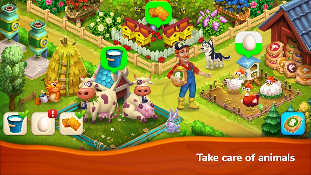 Farmington – Farm game (Фармингтон) [МОД: Много монет, Открытые уровни и Мега MOD] Screenshot 5