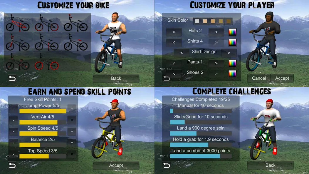 BMX Freestyle Extreme 3D (Фристайл Экстрим 3D) [МОД: Меню, Бесконечные монеты и Открытые уровни] Screenshot 5