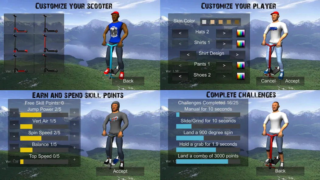 Scooter Freestyle Extreme 3D (Скутер Фристайл Экстрим 3D) [МОД: Много монет, Открытые уровни и Мега MOD] Screenshot 5