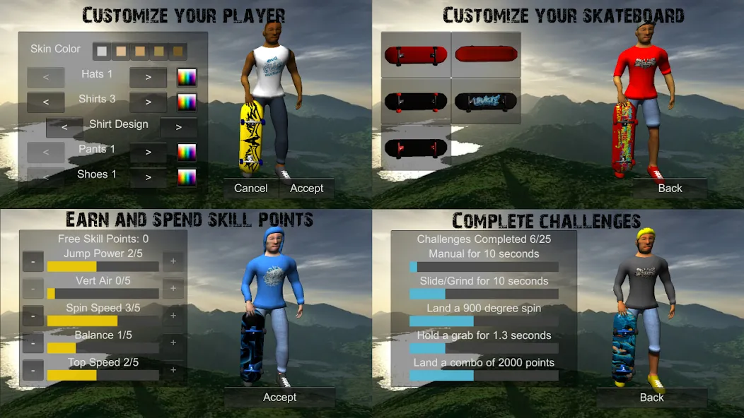 Skating Freestyle Extreme 3D (Скейтбординг Фристайл Экстрим 3D) [МОД: Бесконечные деньги, Монеты и Мега MOD] Screenshot 5