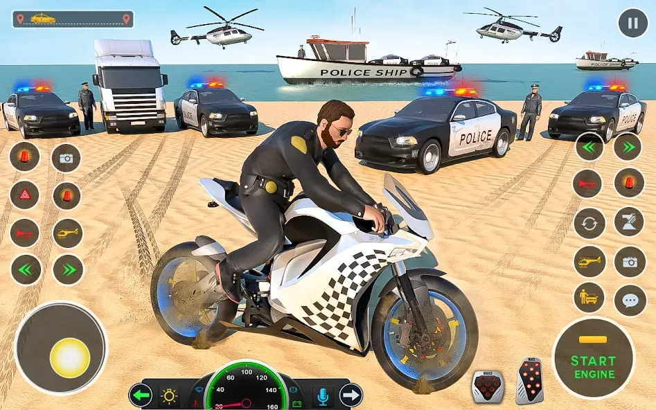Police Car Driving: Car Games (ЮС Полис Кар Транспорт Трак) [МОД: Бесконечные деньги, Монеты и Мега MOD] Screenshot 2