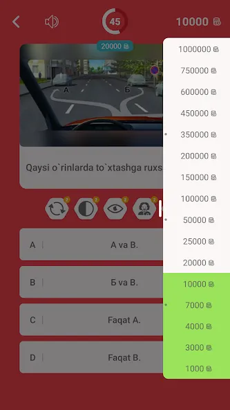 Millioner Avto Imtihon 2024 (Миллионер Авто Имтихон 2023) [МОД: Деньги, Монеты и Меню MOD] Screenshot 4