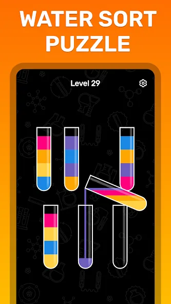 Water Sort Puzzle Color Game [МОД: Меню, Бесконечные монеты и Открытые уровни] Screenshot 3