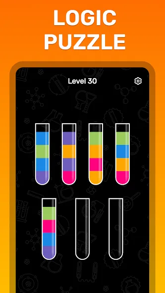 Water Sort Puzzle Color Game [МОД: Меню, Бесконечные монеты и Открытые уровни] Screenshot 4