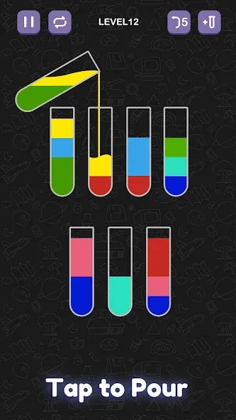 Water Sort Puzzle - Sort Color [МОД: Бесконечные деньги, Монеты и Мега MOD] Screenshot 1