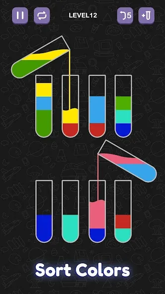 Water Sort Puzzle - Sort Color [МОД: Бесконечные деньги, Монеты и Мега MOD] Screenshot 3