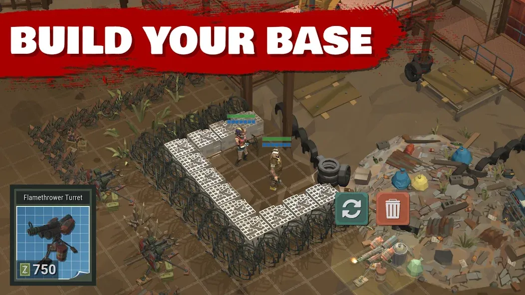 Overrun: Zombie Tower Defense (Оверран) [МОД: Меню, Бесконечные монеты и Открытые уровни] Screenshot 3