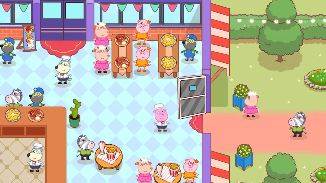 Wolfoo Snack Bar, Restaurant [МОД: Деньги, Монеты и Меню MOD] Screenshot 1